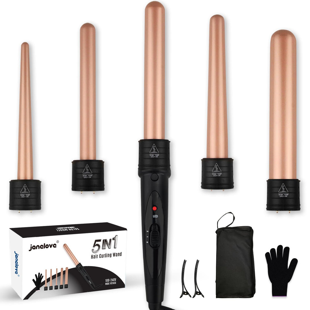 5 in 1 Lockenstab Set Grosse Locken Einstellbare Temperatur Keramikbeschichtung Multifunktions Austa