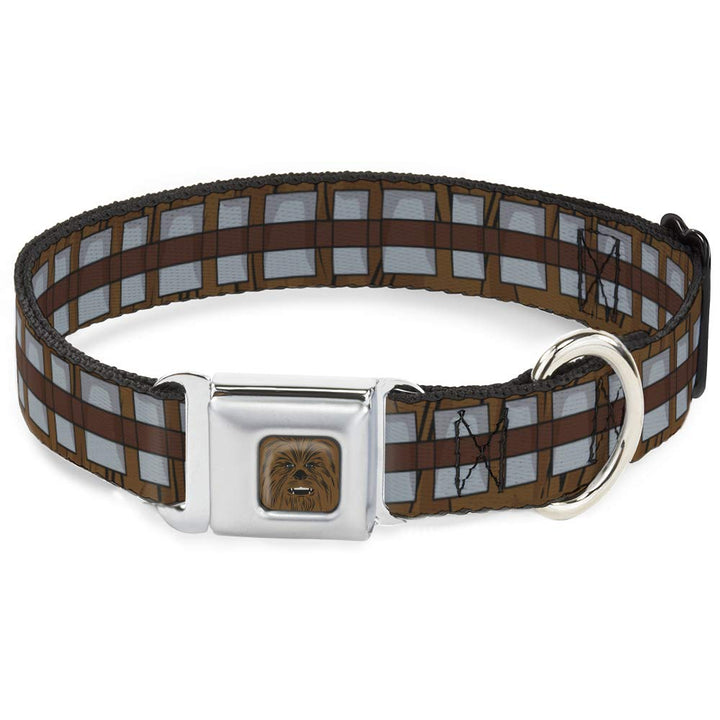 Hundehalsband mit Gurtschnalle, Star Wars, Chewbacca, Bandolier, Braun, Grau, 45,7 bis 81,3 cm, 3,8