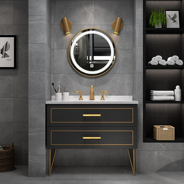 goldenwarm 5 Stück Möbelgriffe Gold Möbelgriffe 128mm Lochabstand Gold Küchenschrank Griffe Gold Sch