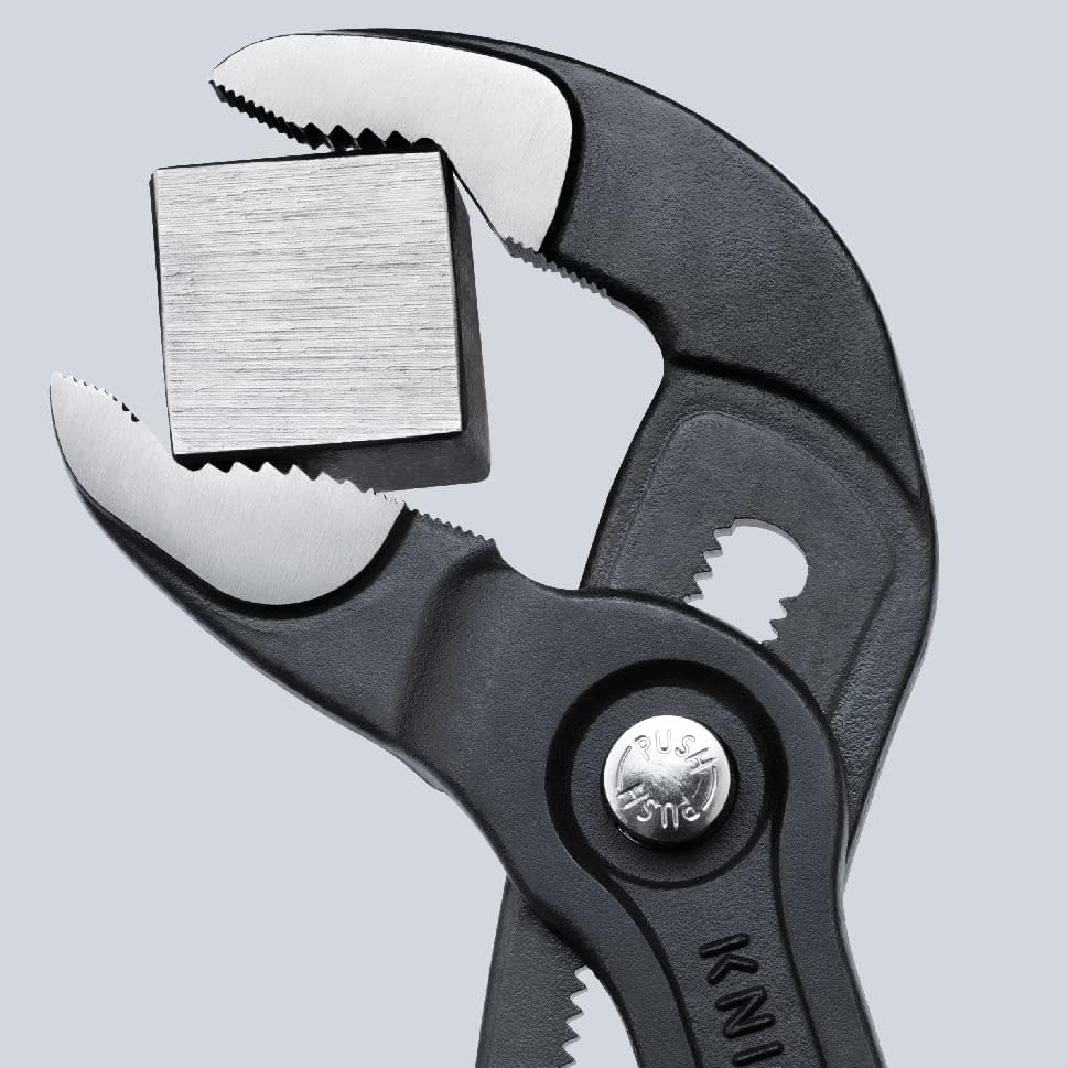 KNIPEX Cobra, Wasserpumpenzange | Rohrzange, Chrom-Vanadium, atramentiert, 250 mm (SB-Karte/Blister)