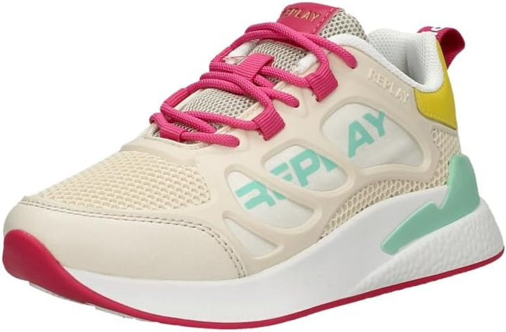 REPLAY Mädchen Sneaker Sportlich 33 EU Lt Beige Multi 31752, 33 EU Lt Beige Multi 31752