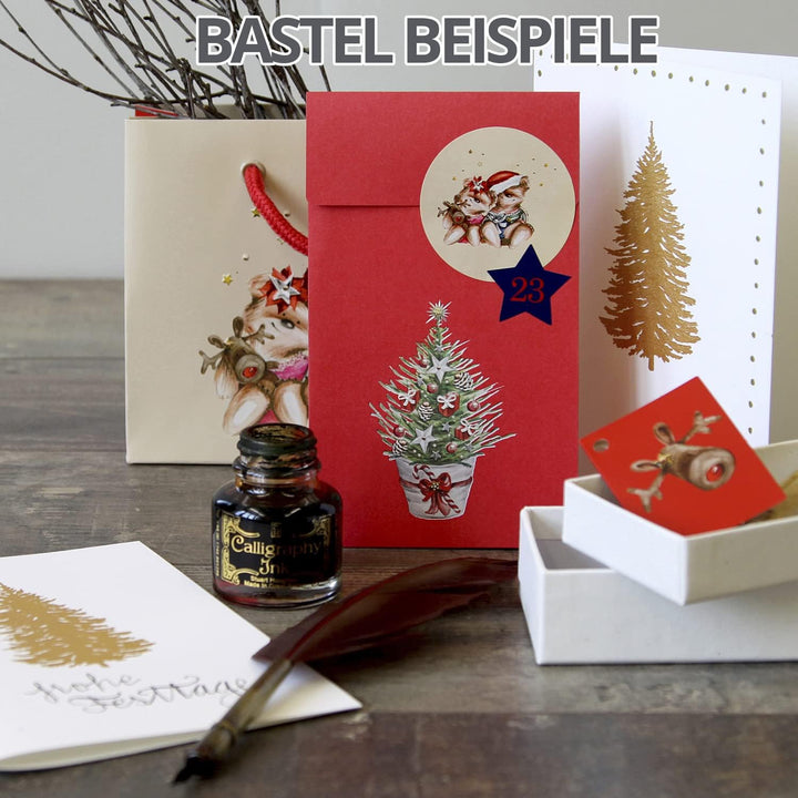 ARTOZ 50x Bastelpapier Bastelkarton - Birkengrün - DIN A4 297 x 210 mm - Edle Egoutteur-Rippung - Ho