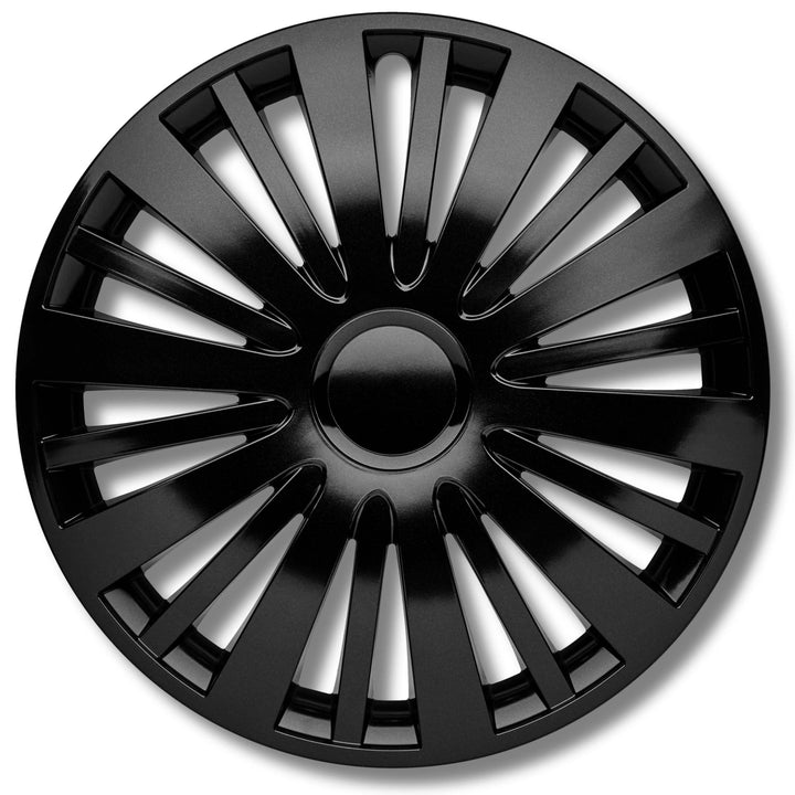 Albrecht 16 Zoll Radkappen Silber/schwarz für Stahlfelgen - Falcon Twilight Radzierblenden aus hochw