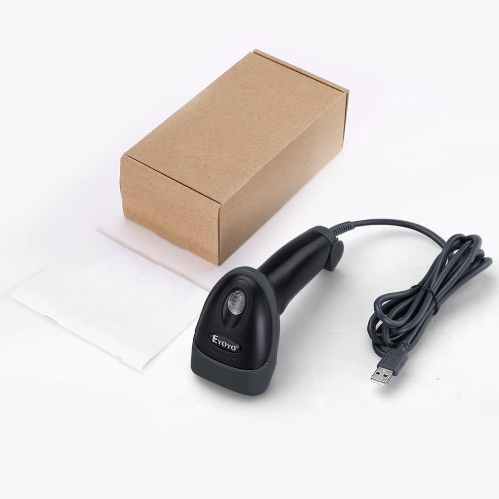 Eyoyo 2D Barcodeleser, Handheld Wired QR Barcode Scanner QR PDF417 Data Matrix Barcode Reader with U