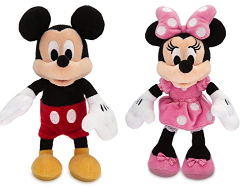 Disney Micky Maus und Minnie Maus Mini Bean Bag Stofftier Set 20cm