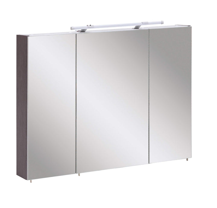 Schildmeyer Trient Spiegelschrank, Holzdekor, Esche grau Dekor, 90.0 x 16.0 x 75.0 cm, Esche Grau