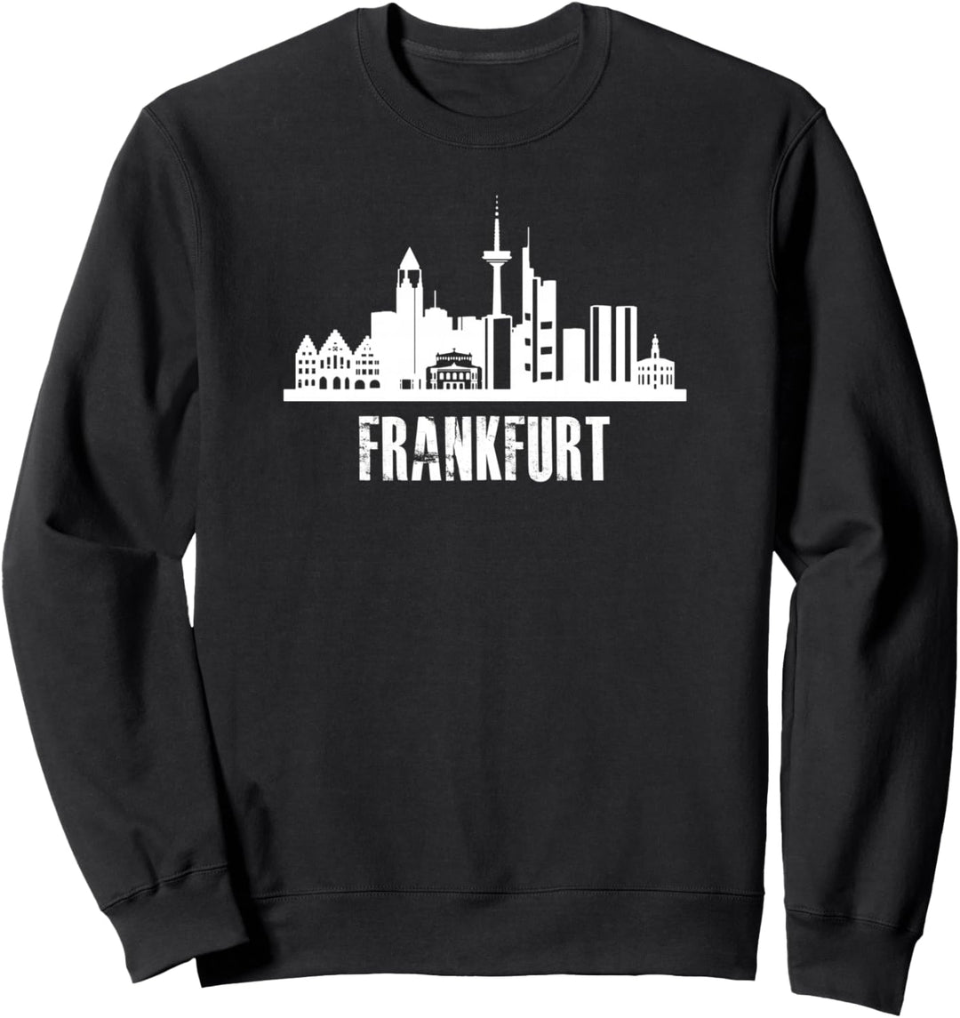 Frankfurt Stadt Silhouette und Skyline der Innenstadt Sweatshirt