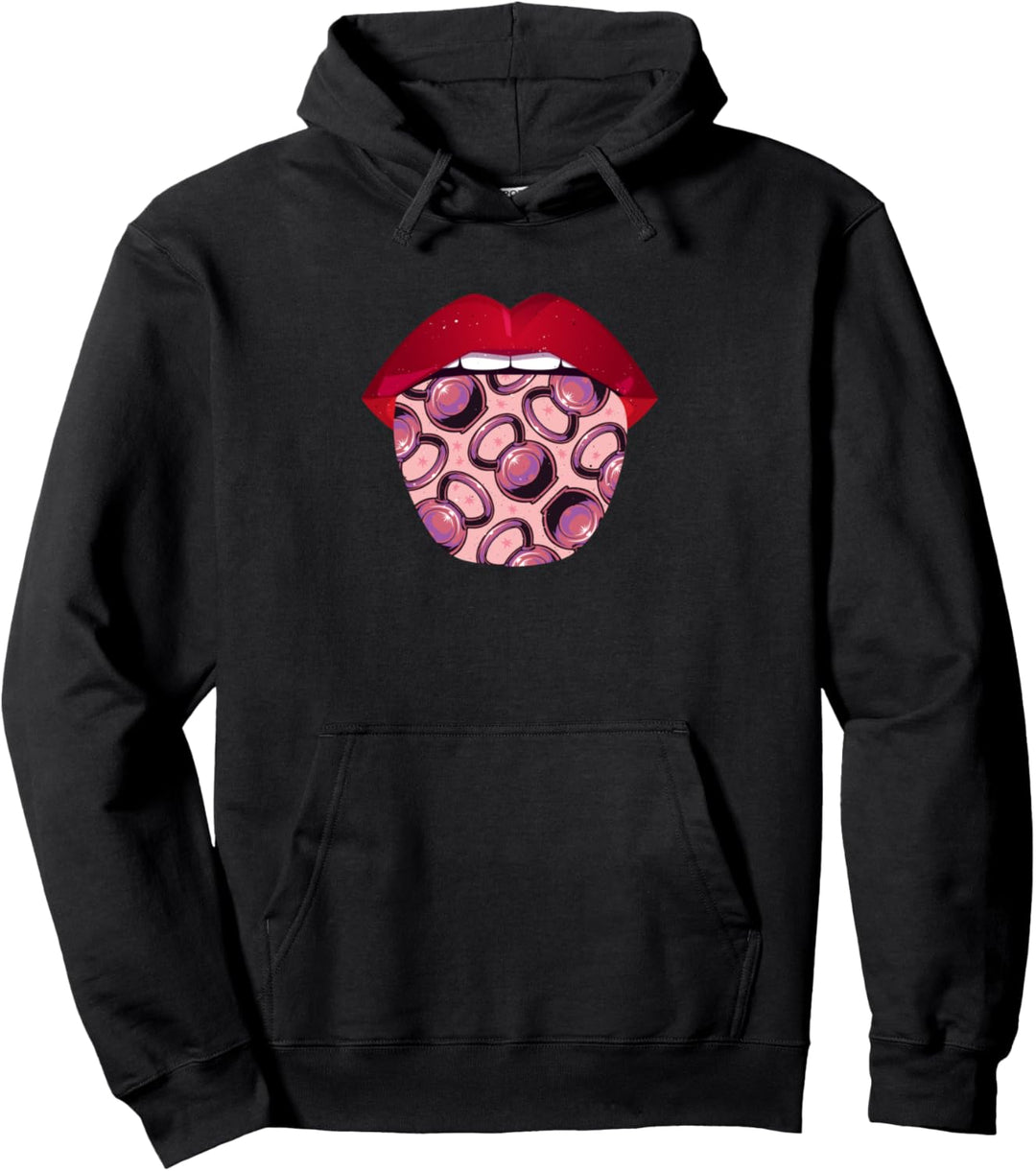 Kugelhantel Lippen Workout Krafttraining Fitness Kettlebell Pullover Hoodie