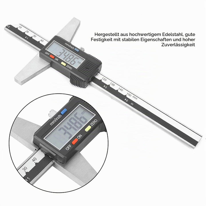 Digital Messschieber, 0-150mm Schieblehre Messwerkzeuge 0,01 mm Hochgenauer Edelstahl Digitaler Tief