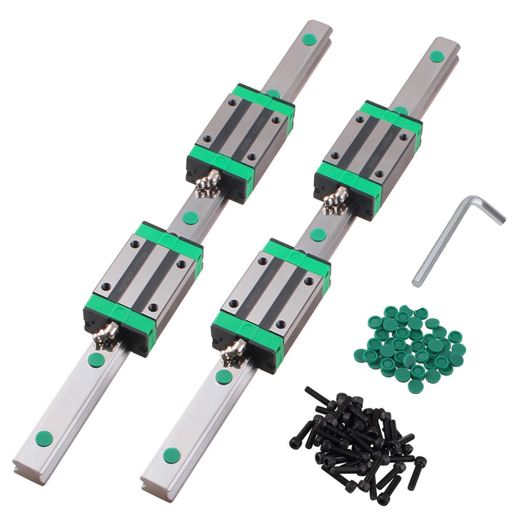 Linearführung set 2 Stücke HGR25 Linearschiene 1500 mm Linearführungsschiene + 4 Stück HGH25CA Gleit