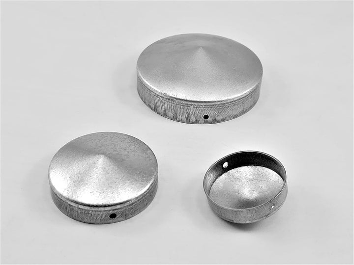 10 Stück Abdeckkappe rund Metall galv. verzinkt Ø90mm, Ø90mm