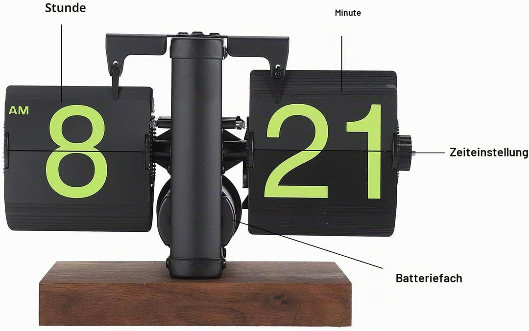 ciciglow Digitale Klappuhr, 12 Stunden, Einseitige Digitale Klappuhr, Automatische Retro-mechanische