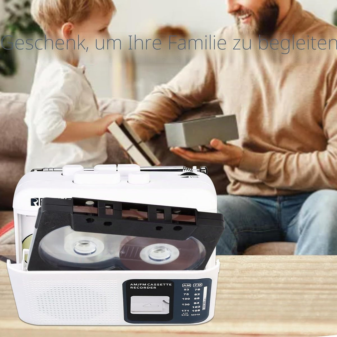 Retekess TR606 Tragbare Kassettenspieler und Tape Recorder Walkman, Kleines FM AM Radio, Walkman Kas