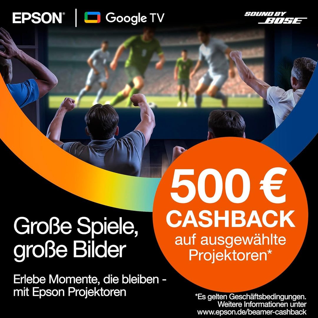 Epson Lifestudio Grand Plus EH‑LS970W | Ultrakurzdistanz Laser Projektor TV | 4K Heimkino | 4.000 Lu