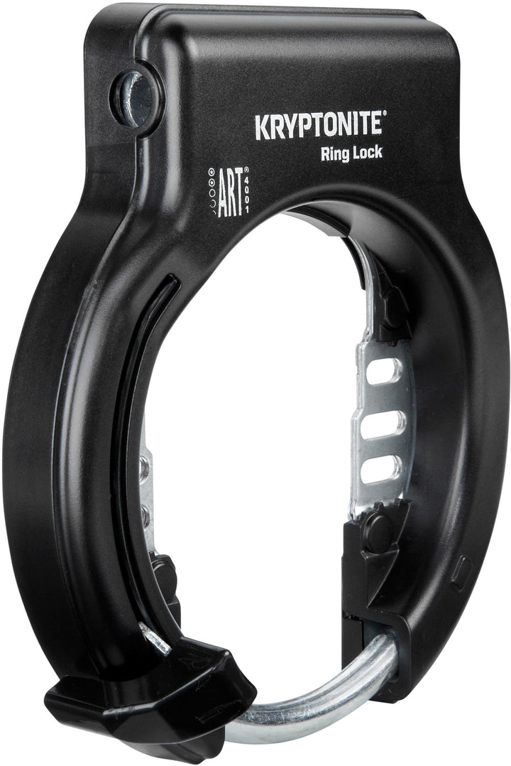Kryptonite Unisex-Adult Ring Lock with Plug in Capability-Non Retractable, Black, One Size Schwarz,