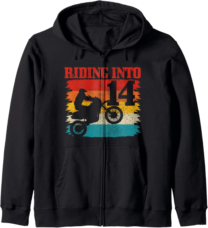 Fahren in Motocross 14. Geburtstag Dirt Bike Enduro Kapuzenjacke