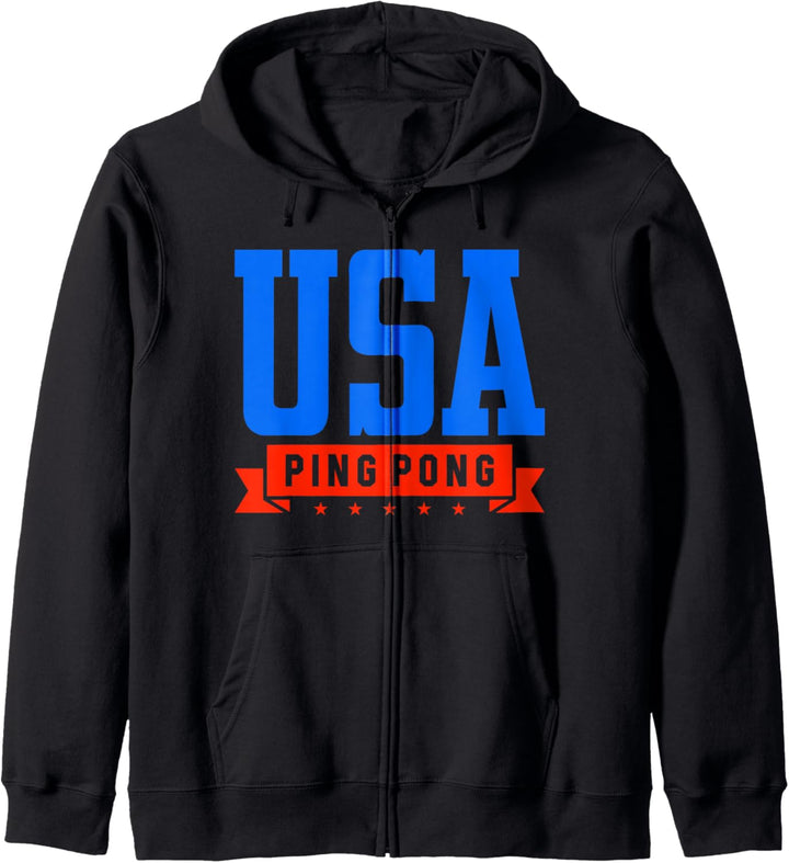Tischtennis USA Tischtennis Ping Pong Vintage Tischsport Ges Kapuzenjacke
