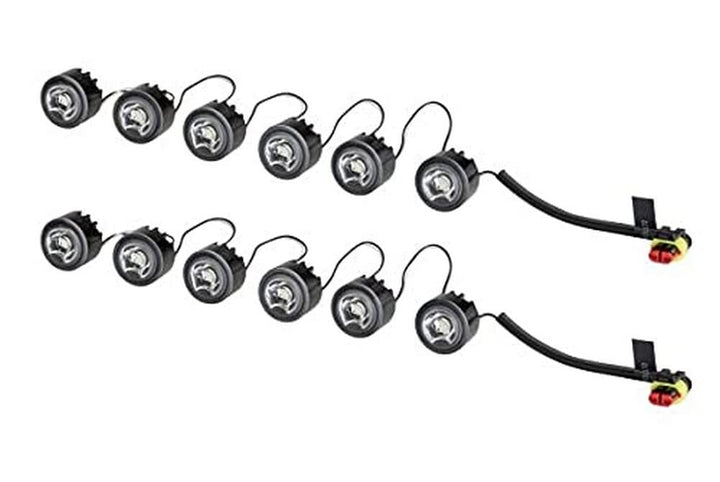 HELLA - LED-Tagfahrleuchtensatz - LEDayFlex - 24/12V - rund - Einbau - Lichtscheibenfarbe: glasklar