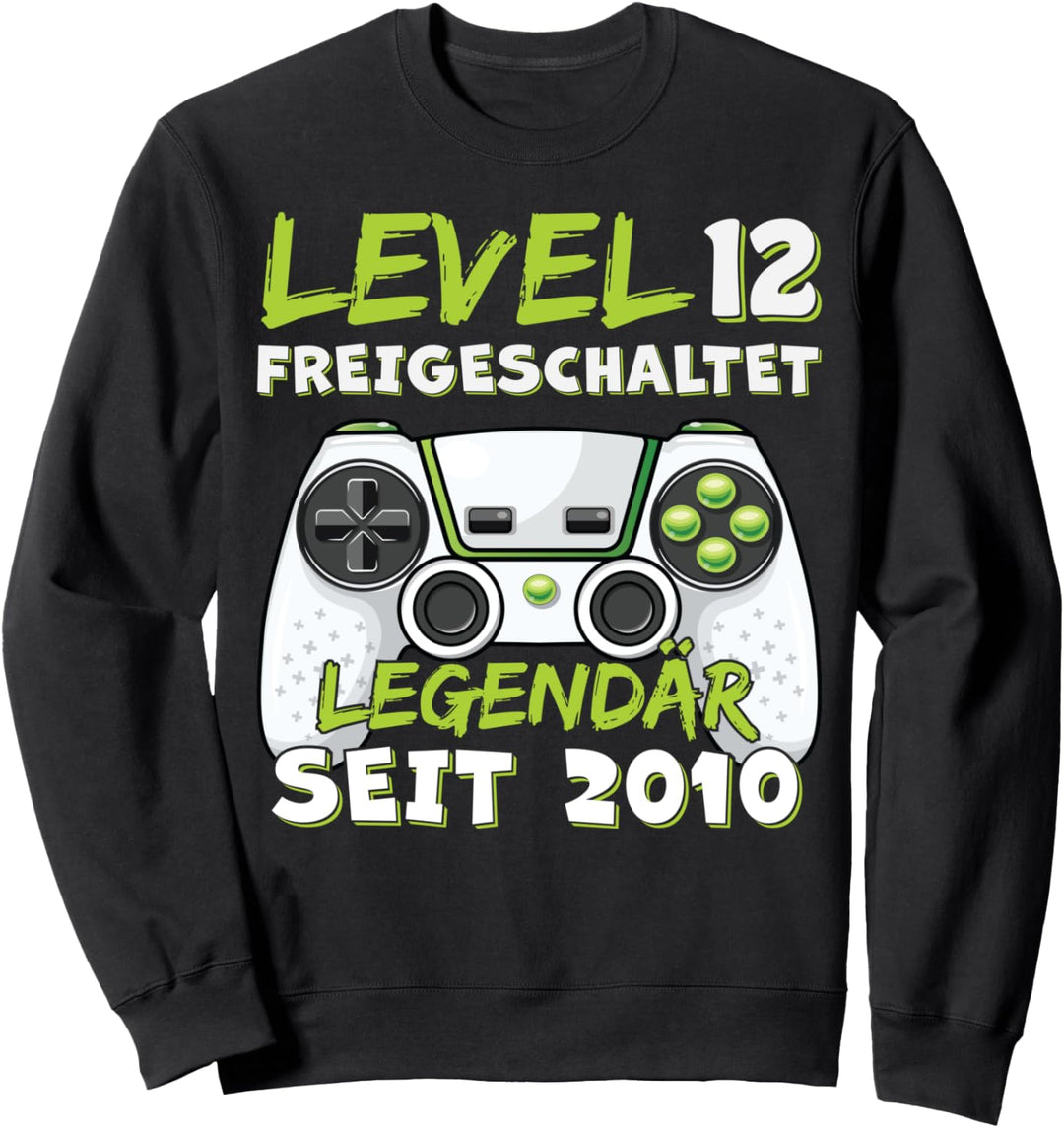 Level 12 Geburtstag Junge Jungen Lustig 2010 12er Geburtstag Sweatshirt