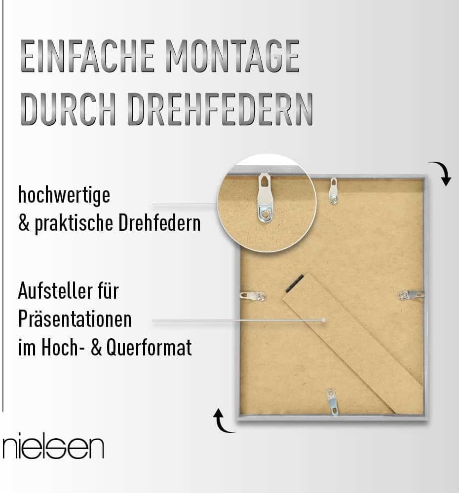 nielsen Aluminium Bilderrahmen Alpha, 10x15 cm, Eiche Weiss Eiche Weiss 10 x 15 cm, Eiche Weiss 10 x