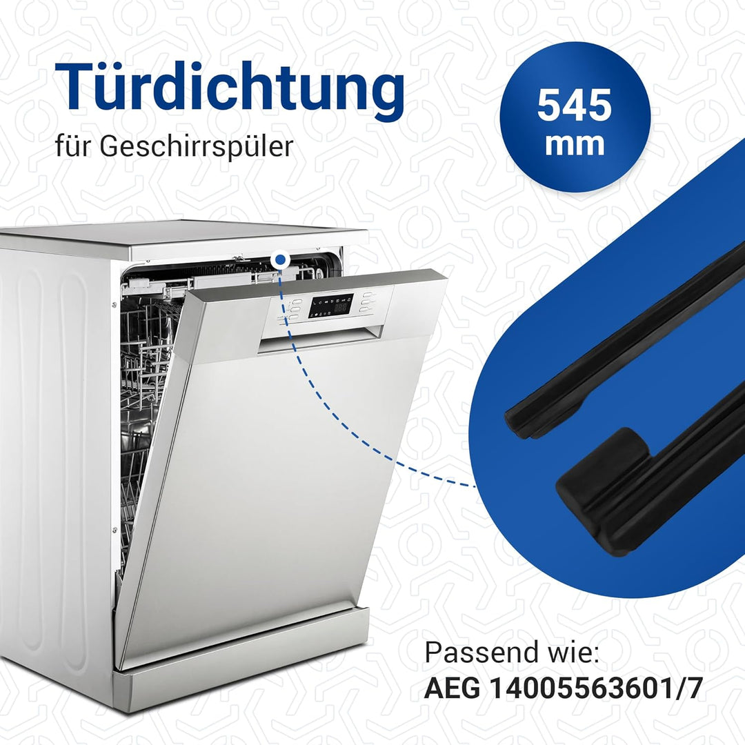 VIOKS Türdichtung Unten Ersatz für AEG Electrоlux 14005563601/7 Schürzendichtung 545 mm Spülmaschine