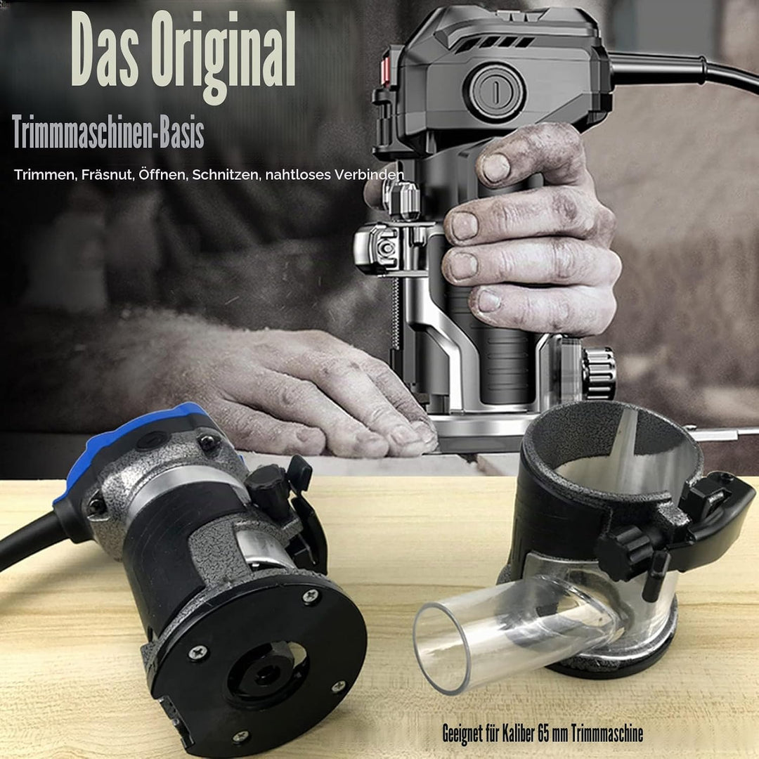 Trimmmaschinenbasis, Tauchfräserbasis aus Aluminiumlegierung Trimmmaschinenbasis mit Schwarzem und T