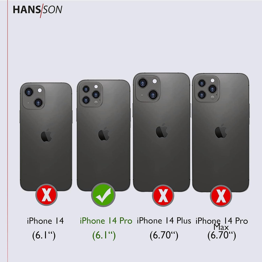 HANS/SON Echtleder Handyhülle in Cognac | iPhone 14 Pro Ledercase | Schutz vor Stürzen und Stössen |