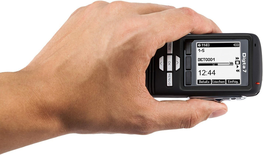 Grundig Digta 7 digitales Diktiergerät im Premium Set , Handgerät mit Dockingstation, Diktiersoftwar
