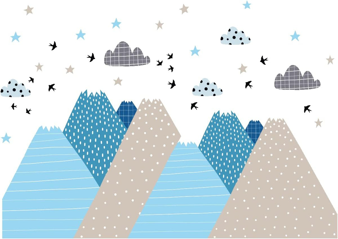 Wandsticker Kinder Deko Babyzimmer Wandsticker Kinder Wandsticker skandinavische Berge Lynka H80 x L