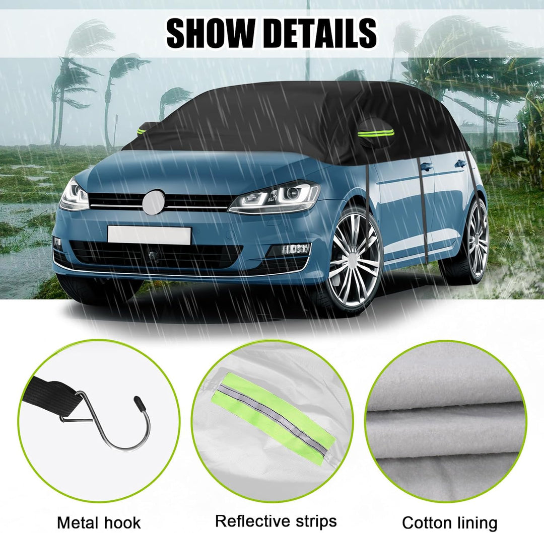 Autoabdeckung Wasserdicht Ersatz für VW Golf MK5/MK6/MK7/MK8 2004-2024, Halbgarage, Autohülle Autopl