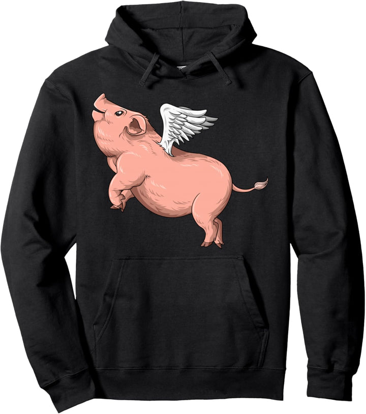 Fliegendes Schwein mit Flügeln für Schwein Pullover Hoodie