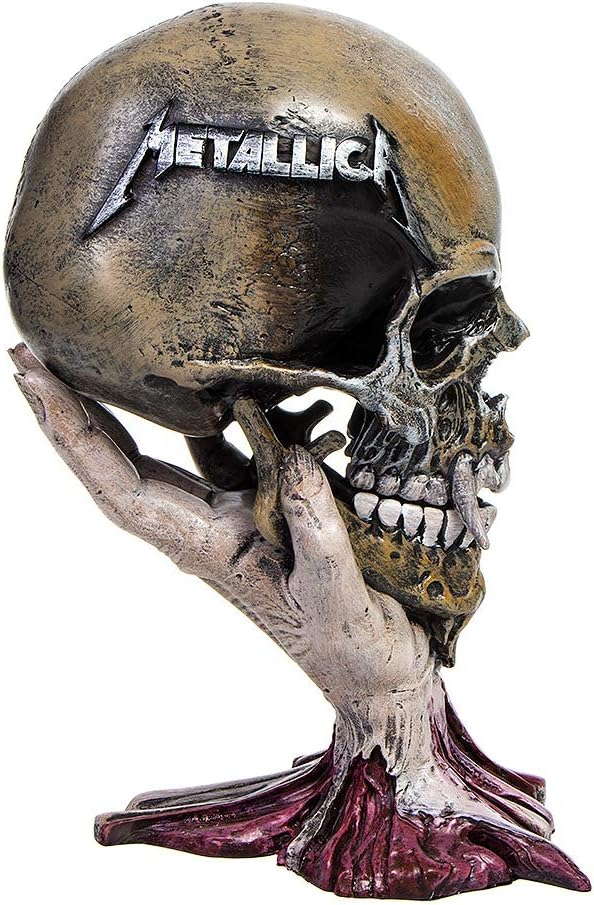 Nemesis Now Metallica Sad But True Totenkopf, 22 cm, Kunstharz, Taupe