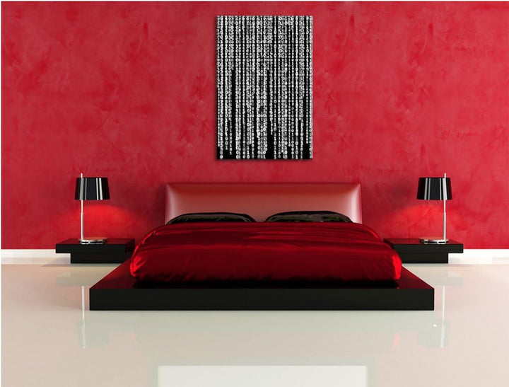 Monocrome, Matrix, Format: 100x70 auf Leinwand, XXL riesige Bilder fertig gerahmt mit Keilrahmen, Ku