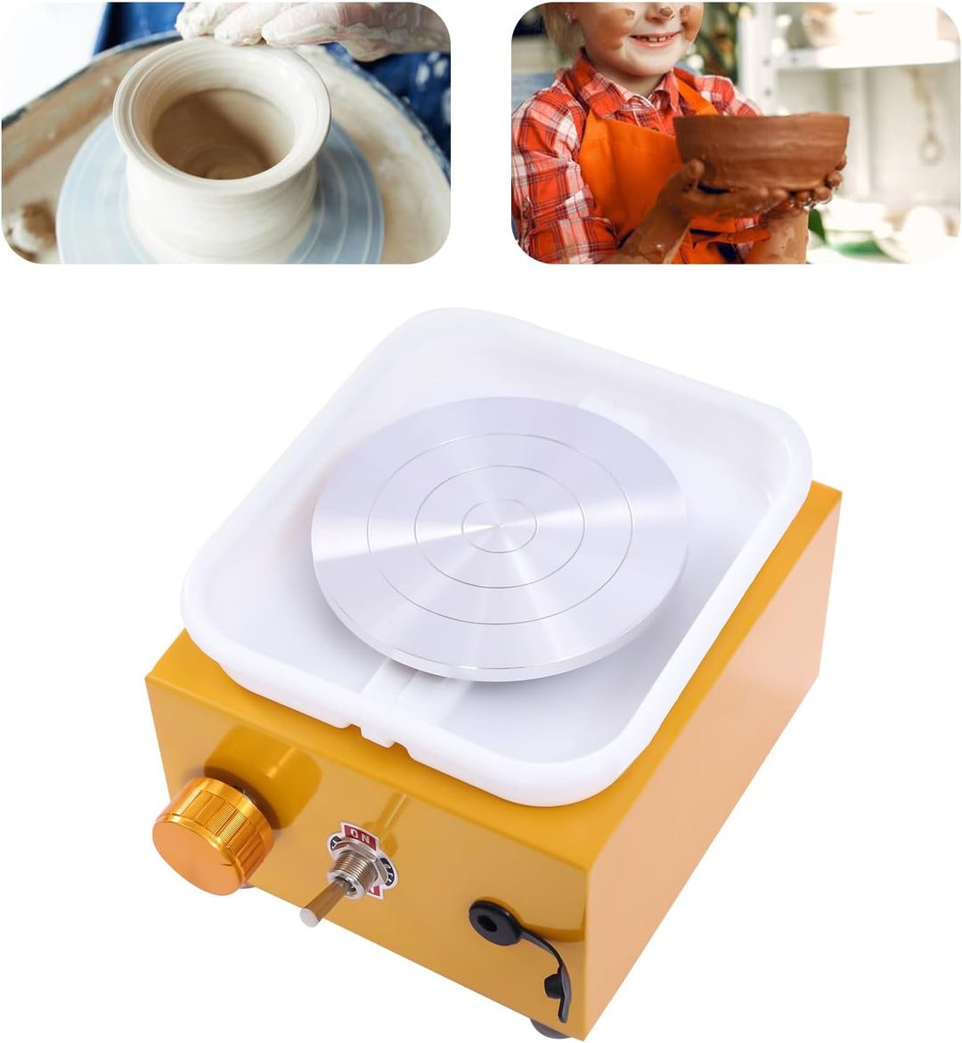 Mini Töpferscheibe Elektrisch 15CM - Pottery Wheel Töpferscheibe Maschine für Erwachsene, Töpferanfä
