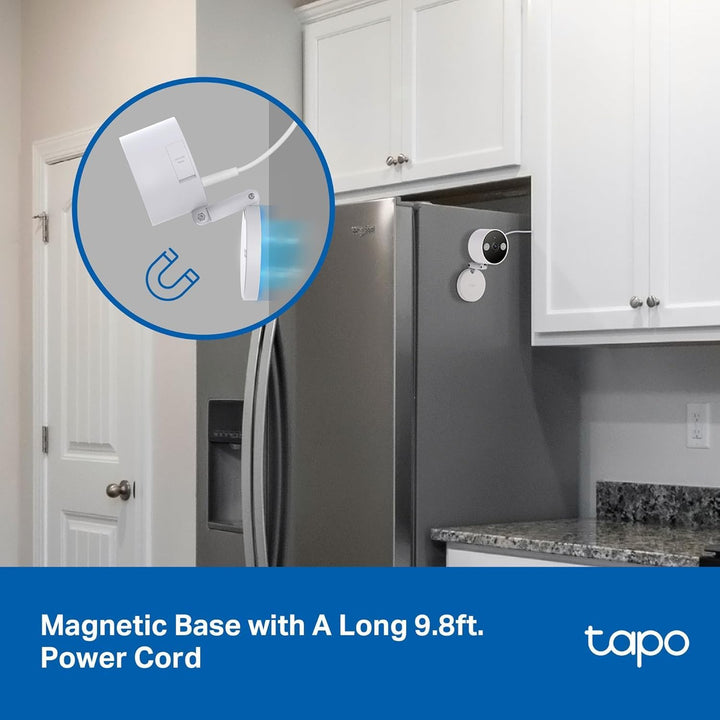 TP-Link Tapo C120 Überwachungskamera innen &amp; aussen,Magnetische Basis,2K Auflösung, Eingebaute Duale