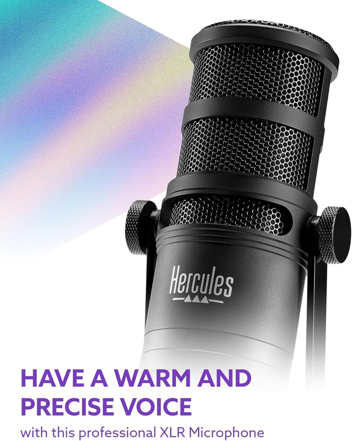 Hercules Stream Essentials Kit - Stream 200 + XLR-Mikrofon PC | Stream 200 XLR-Controller mit 4,3-Zo