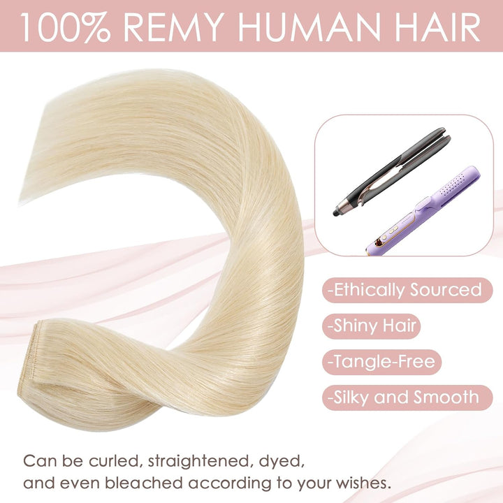 Silk-co Haarteile Echthaar 1Pc Clip in Extensions Echthaar 5Clips Weich Glatt Haarverlängerung Natür
