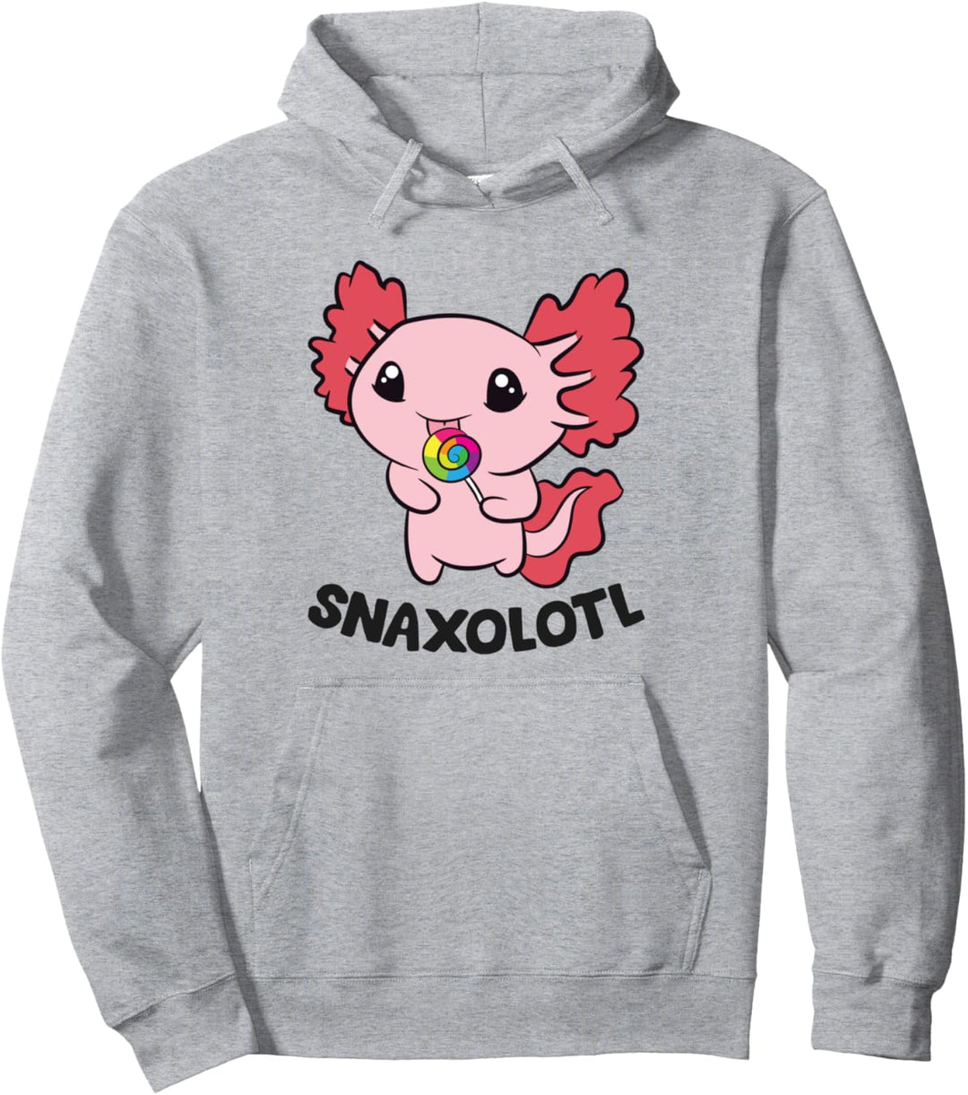 Cute Axolotl Lover Snaxolotl Kawaii Axolotl Pullover Hoodie