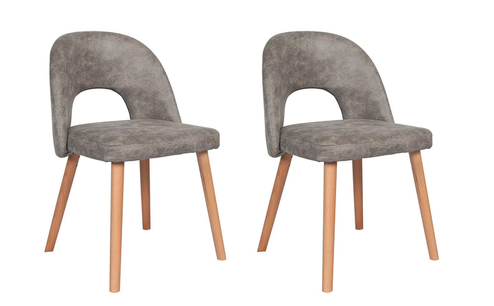 La Chaise Spola Stuhl, Stoff, Nerz, 75 cm (Höhe) x 49 cm (Breite) 48 cm (Tiefe)