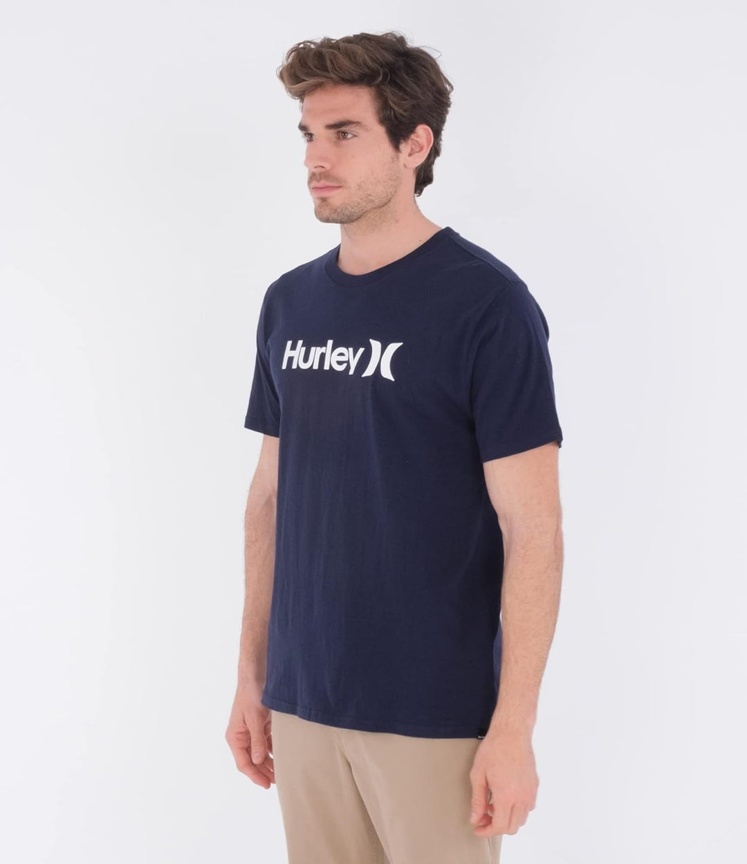 Hurley Herren Evd Wash Core OAO Solid Tee T-Shirt L Obsidian, L Obsidian