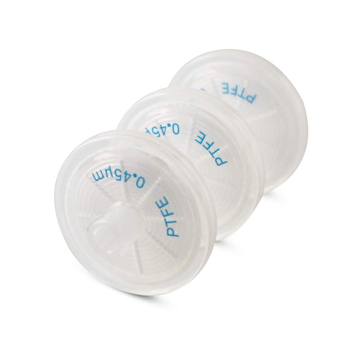 Hydrophober PTFE Spritzenfilter, 25 mm, 100 Stück, PTFE-25mm-0.45μm, PTFE-25 mm-0,45 µm., PTFE-25mm-