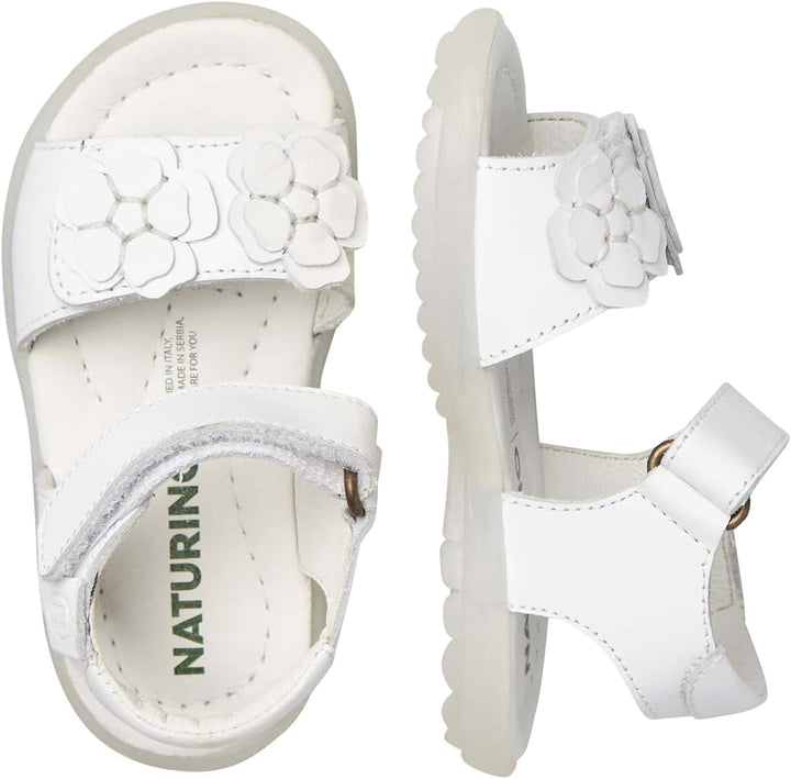 Naturino Mädchen Begonia Sandale 22 EU Weiss, 22 EU Weiß