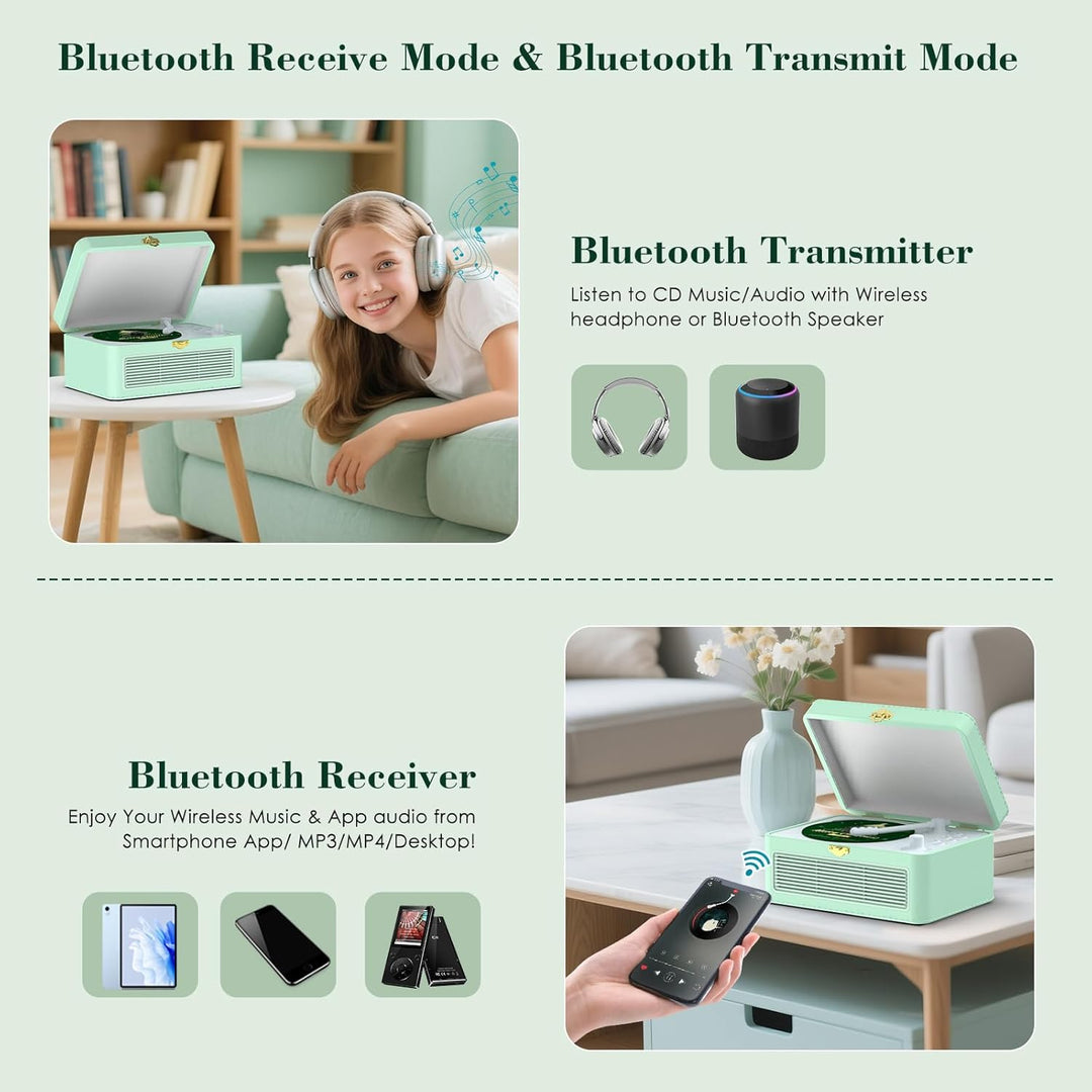 CD Player Tragbar Bluetooth: Kegaudio Radio mit CD-Player Tragbarer mit Lautsprecher Fernbedienung U