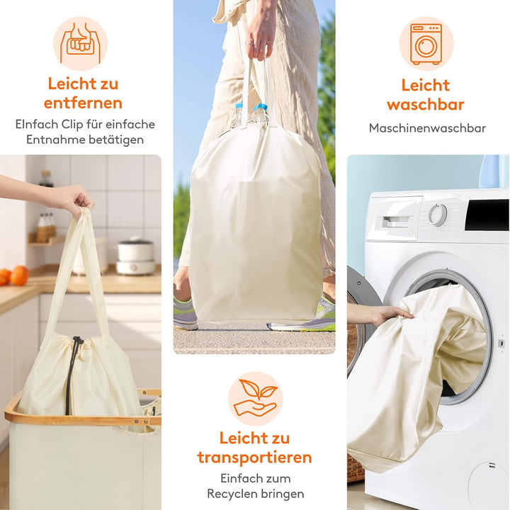 Lifewit 150L Pfandflaschen Sammelbehälter 2 fächer mit Deckel, Gross Pfandflaschen Behälter 2 Traget