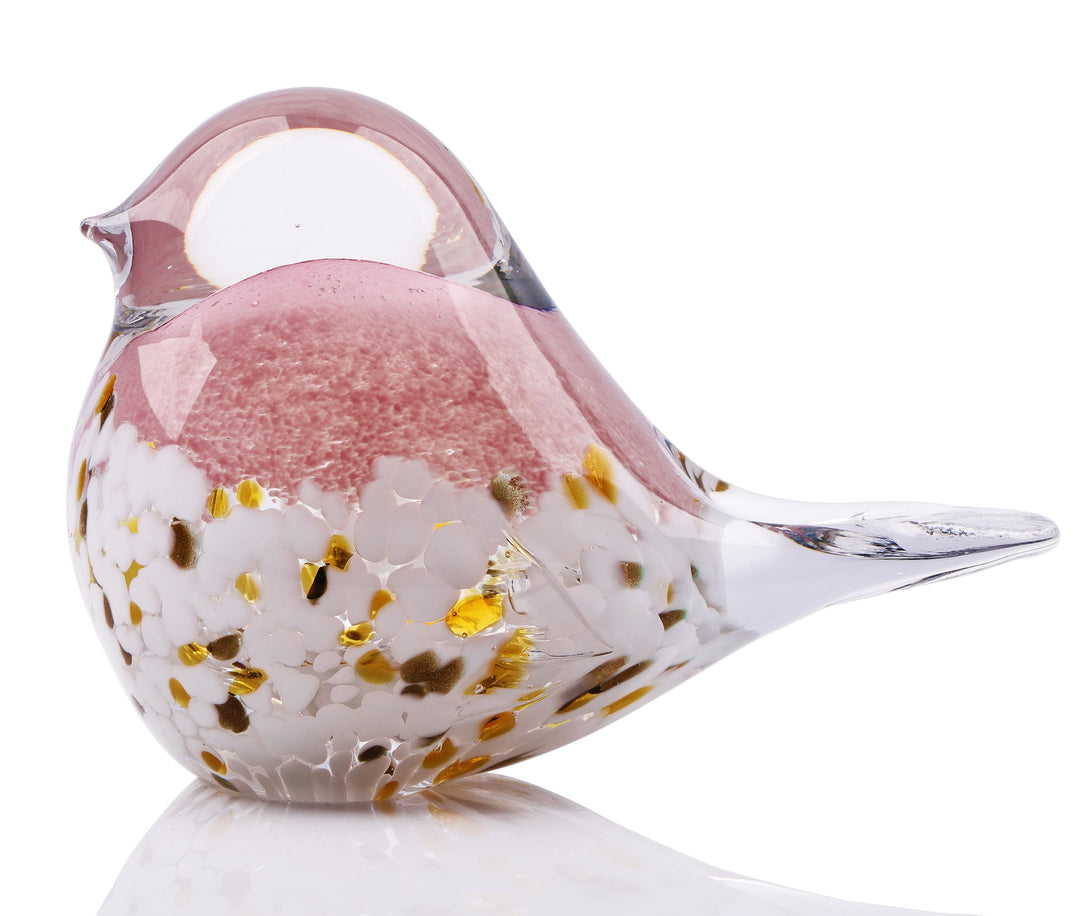 WUBIANJIE Handgeblasene Glas-Vogelstatue, Sammlerstück, Tierkunst, Briefbeschwerer, Wohnzimmer, Schl