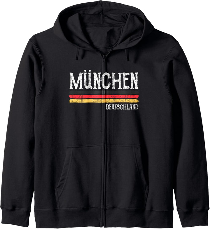 Vintage München Deutschland Deutsch Kapuzenjacke