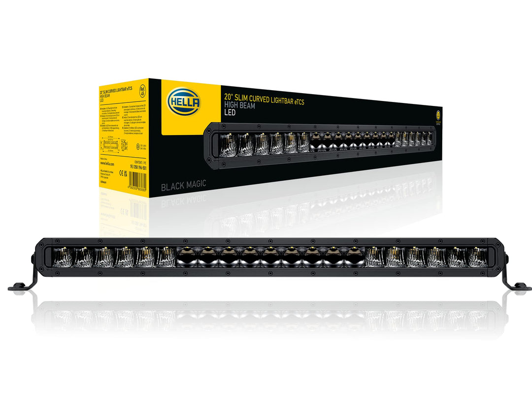 HELLA LED Scheinwerfer Black Magic Slim Curved Lightbar 20" - ECE Zulassung - 12/24V - 3910lm schlan