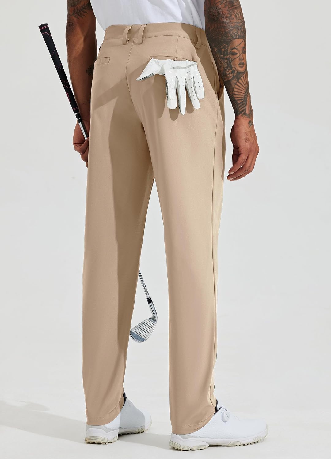 WILLIT Herren Golfhose Stretch Kleid Hose Slim Fit Schnelltrockner Casual Arbeitshose Stretchhose La