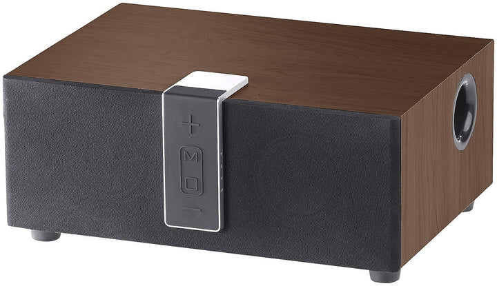 auvisio HiFi-Lautsprecher: WLAN-Multiroom-Lautsprecher mit Subwoofer, BT, Airplay, 80 W, walnuss (Br