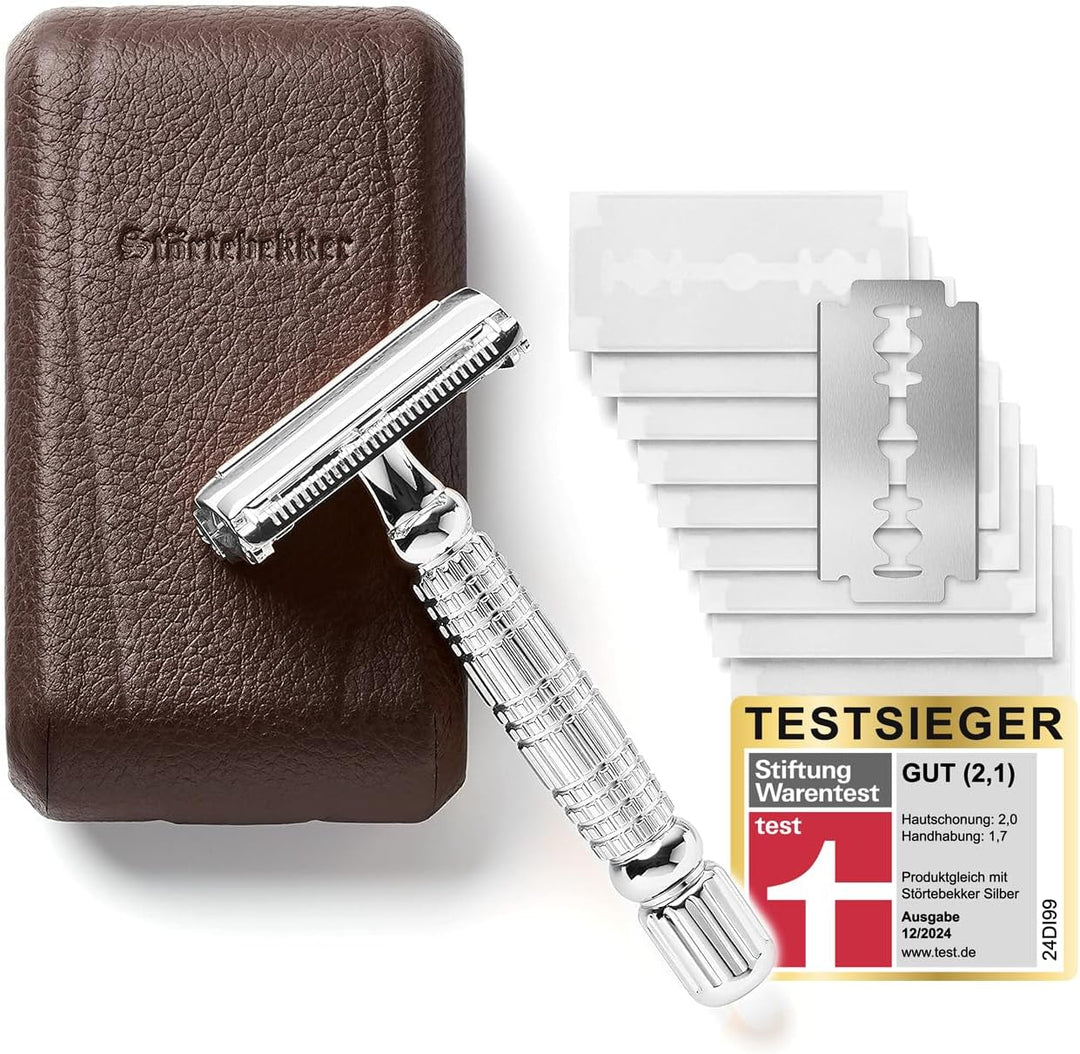 Störtebekker® Premium Rasierhobel All-in-one Set - inkl. Rasierpinsel, Rasierseife, Rasierschale, Ra